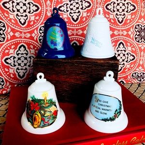 Vintage 80’s hallmark ornament bells